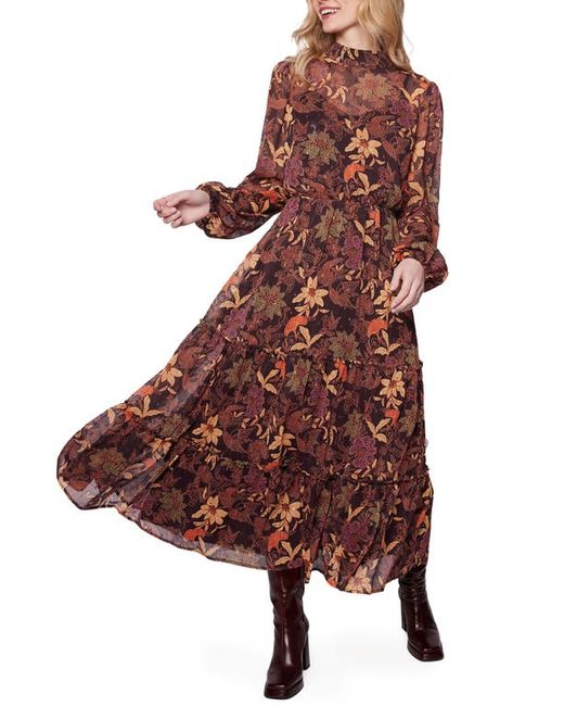 Lost + Wander Wild Bergamot Floral Long Sleeve Dress in at X-Small