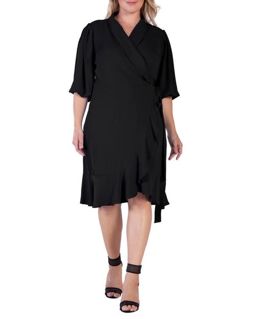 Standards & Practices Kylie Ruffle Wrap Dress in at 1X
