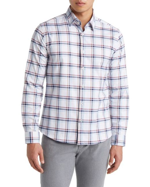 Stone Rose DRY TOUCH Plaid Performance Button-Up Shirt in at Small
