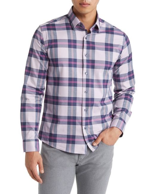Stone Rose DRY TOUCH Plaid Performance Button-Up Shirt in at Small