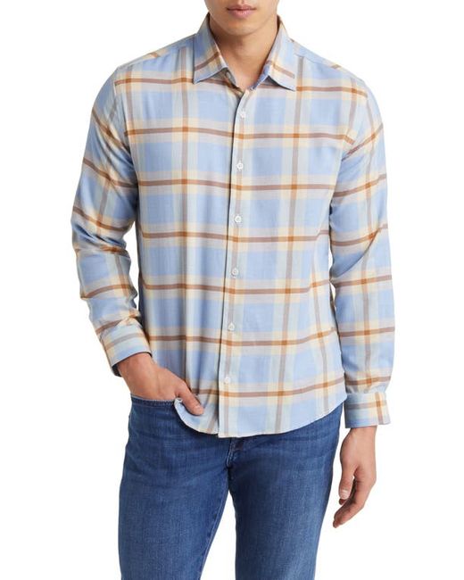 Stone Rose Tartan Plaid Dry Touch Performance Button-Up Shirt in at Small