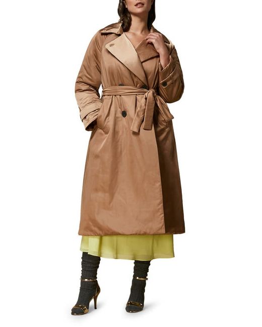 Marina Rinaldi Belted Water Repellent Trench Coat in at