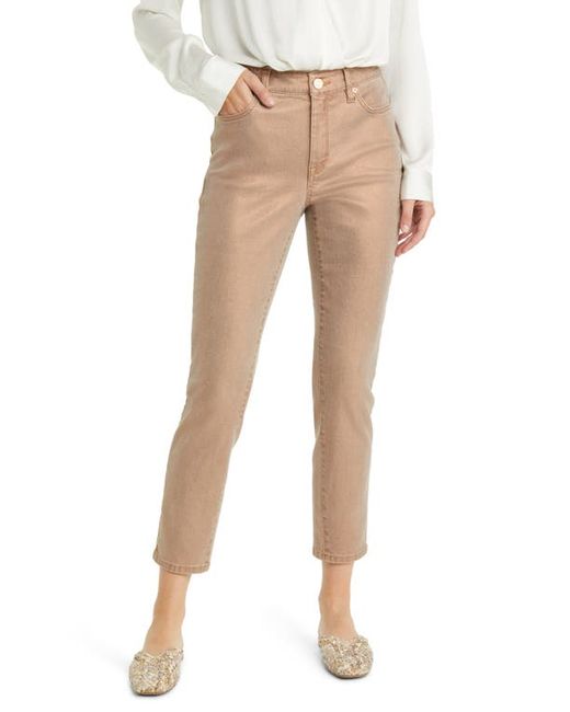 Tommy Bahama Metallic High Waist Ankle Skinny Jeans in at 4