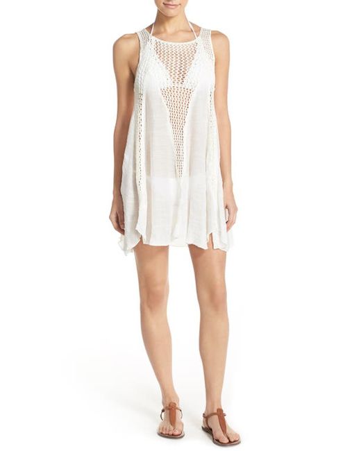 Elan Crochet Inset Cover-Up Dress in at X-Small