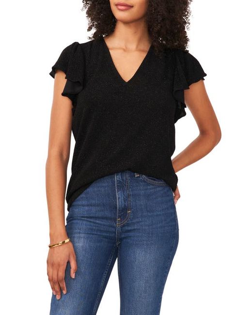 Vince Camuto Flutter Sleeve Top in at Xx-Small