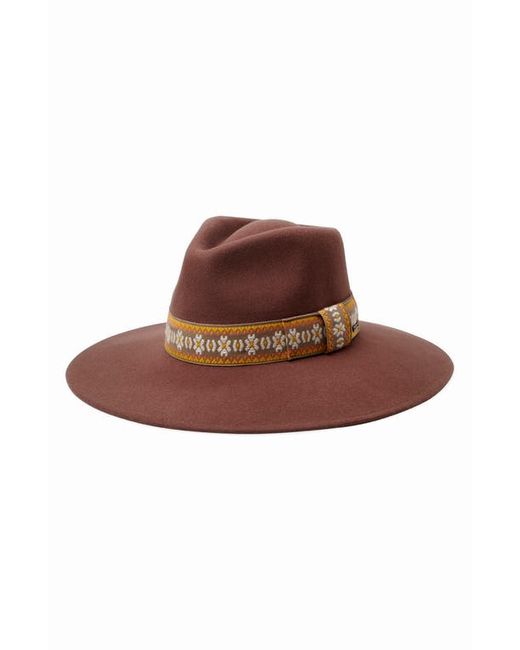 Brixton Joanna Felted Wool Hat in Bison/Multi at Small