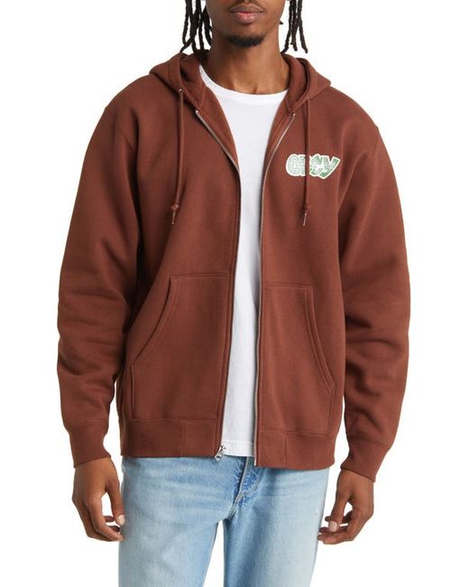 Obey City Watch Dog Graphic Zip Hoodie in at Small