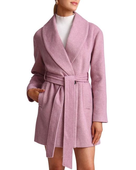 Avec Les Filles Shawl Collar Belted Coat in at X-Small