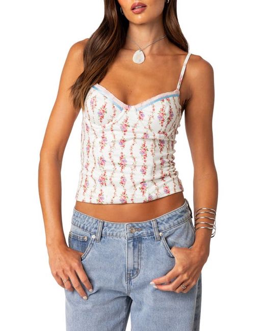 Edikted Indira Lace-Up Corset Camisole in at X-Small