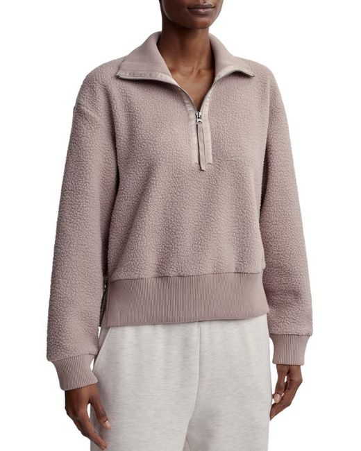 Varley Roselle Recycled Polyester Fleece Half Zip Pullover in at Large