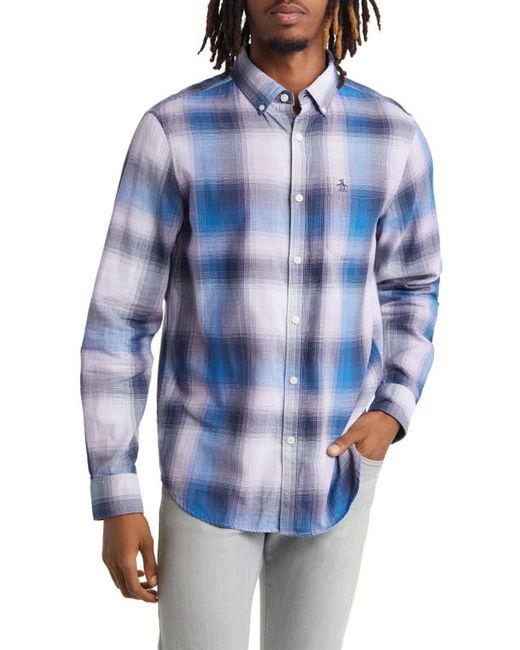 Original Penguin Plaid Slim Fit Button-Down Shirt in at Small