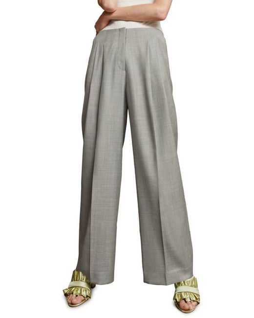 Other Stories High Waist Wide Leg Wool Blend Trousers in at 0