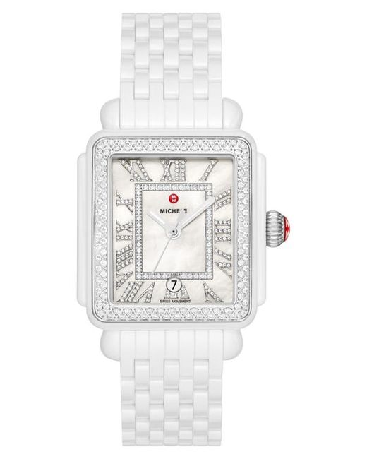 Michele Deco Madison Diamond Bracelet Watch 33mm in at