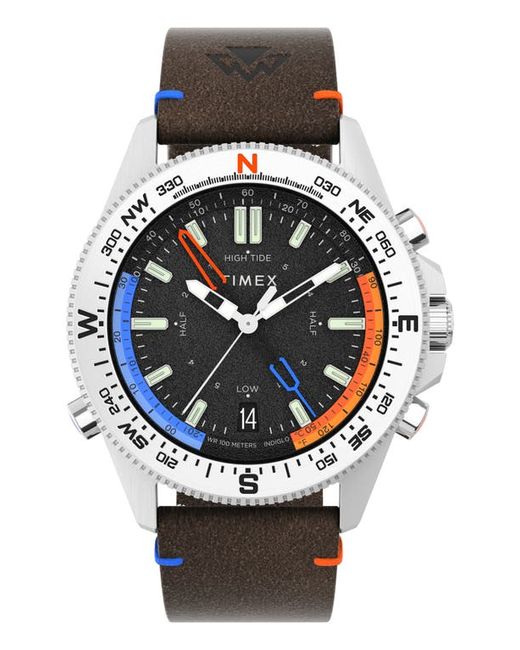 Timex® Timex Expedition North Tide-Temp-Compass Leather Strap Watch 43mm in at