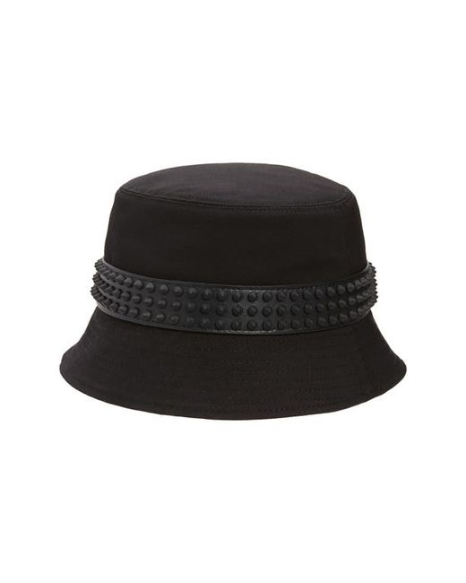 Christian Louboutin Bobino Spike Band Cotton Bucket Hat in at Medium