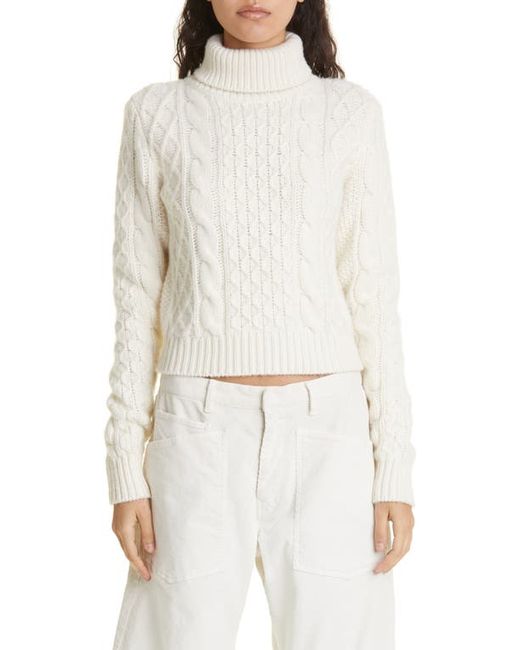 Nili Lotan Andrina Wool Cashmere Cable Turtleneck Sweater in at Small