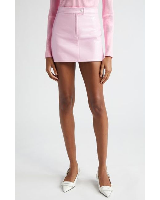 Courrèges Re-Edition Vinyl Miniskirt in at