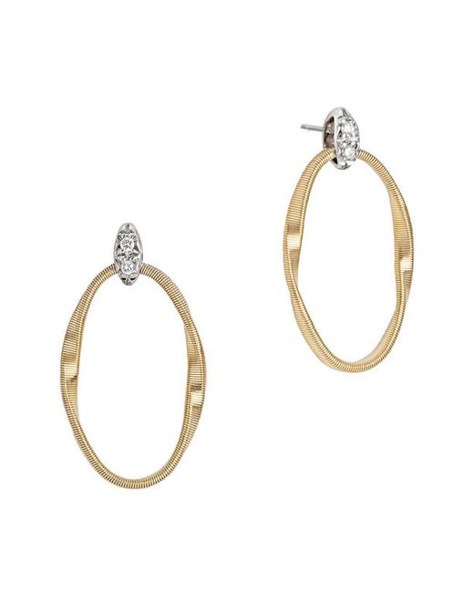 Marco Bicego Marrakech Onde 18K Yellow Gold Diamond Link Stud Earrings in Gold/Yellow at