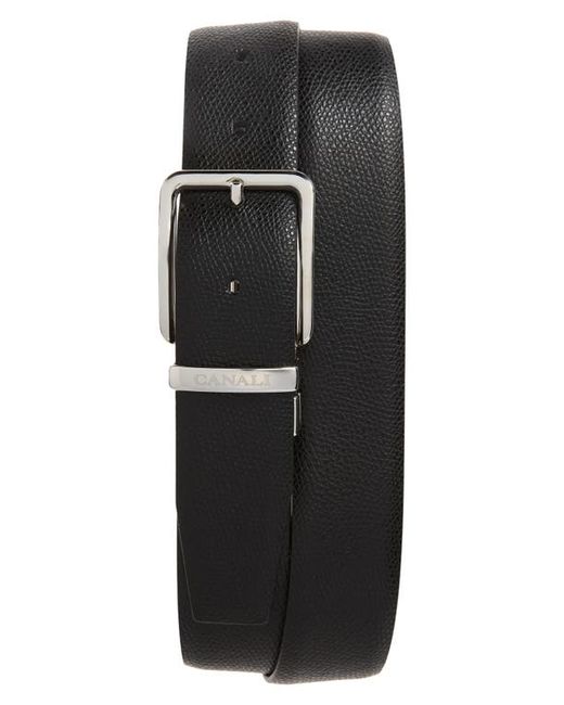 Canali Pebbled Leather Belt in at 32