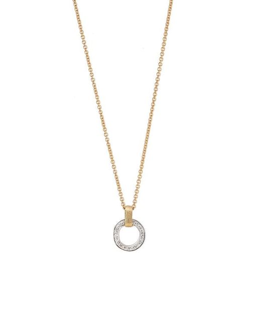 Marco Bicego Jaipur Diamond Link Pendant Necklace in Yellow Gold at