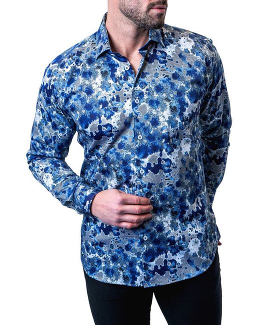Maceoo Fibonacci Oil Spill Contemporary Fit Button-Up Shirt at 3