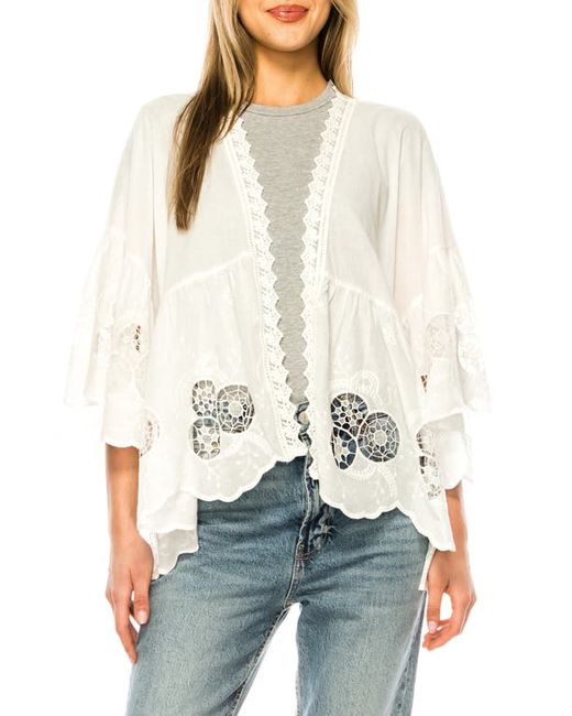 A Collective Story Embroidered Open Front Top in at
