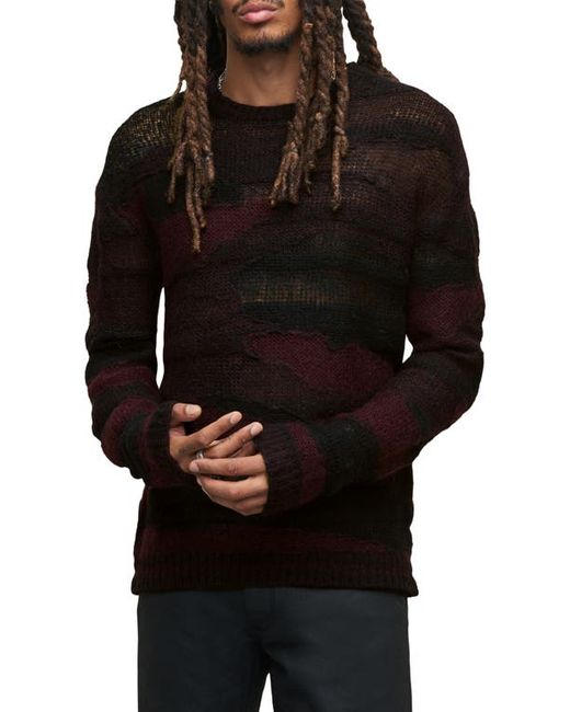 John Varvatos Stanly Burnout Stripe Sweater in at X-Small