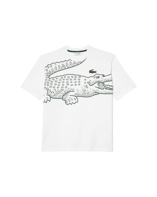 Lacoste Loose Fit Logo Graphic T-Shirt in at 3