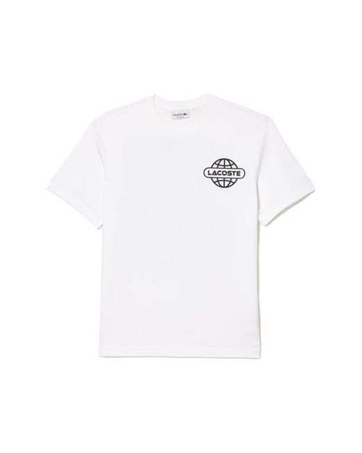 Lacoste Relaxed Fit Logo Cotton Graphic T-Shirt in at