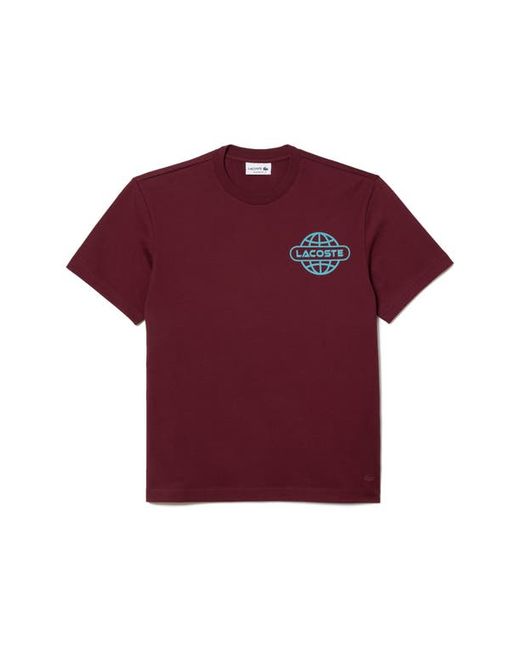 Lacoste Relaxed Fit Logo Cotton Graphic T-Shirt in at 3