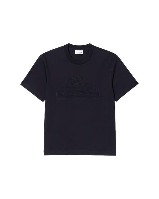 Lacoste Relaxed Fit Logo Patch Cotton T-Shirt in at