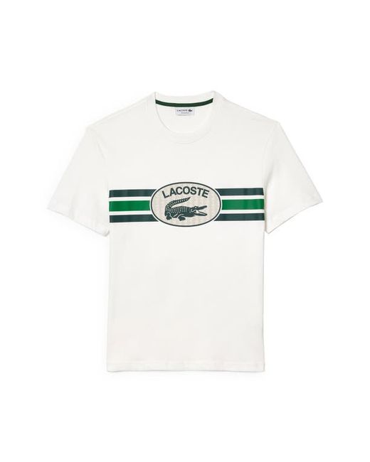 Lacoste Chest Stripe Graphic T-Shirt in at 3