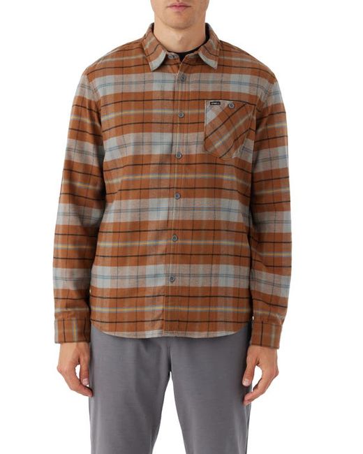 O'Neill Redmond Plaid Stretch Flannel Button-Up Shirt in at