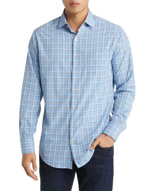 Peter Millar Vick Plaid Stretch Performance Poplin Button-Up Shirt in at Small