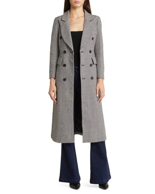 Nikki Lund Houndstooth Double Breasted Coat in at X-Small
