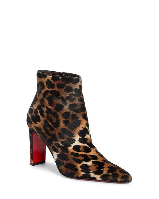 Christian Louboutin Suprabooty Pointed Toe Genuine Calf Hair Bootie in at 5Us