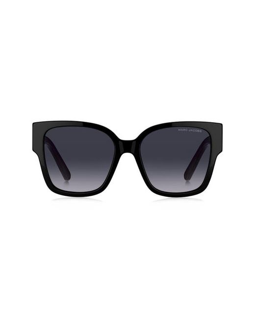 Marc Jacobs 54mm Square Sunglasses in Black/Grey Shaded at
