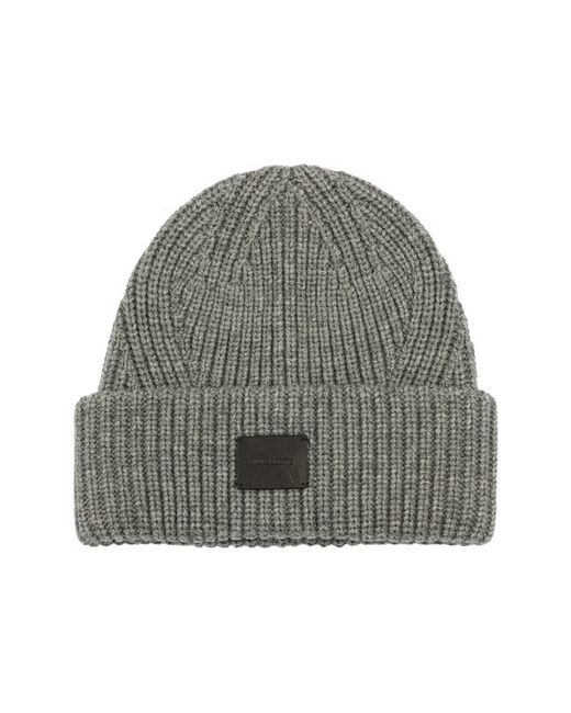 AllSaints Travelling Rib Knit Wool Blend Beanie in at