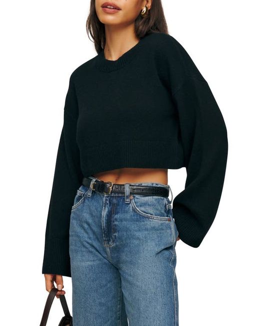 Reformation Paloma Recycled Cashmere Blend Crop Sweater in at