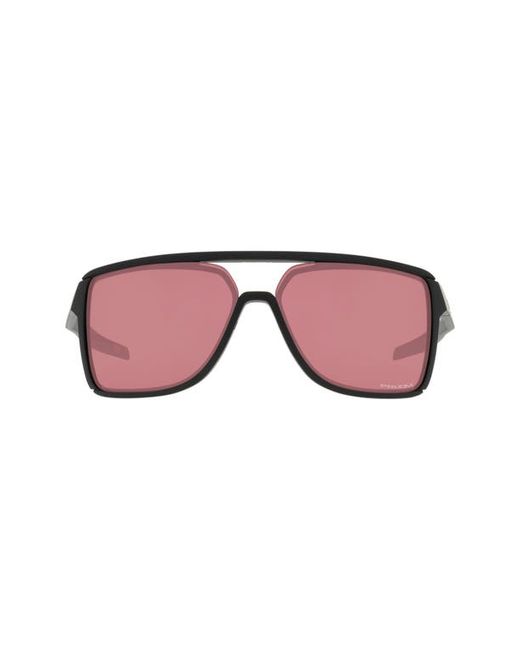 Oakley Castel 63mm Prizm Oversize Rectangular Sunglasses in at