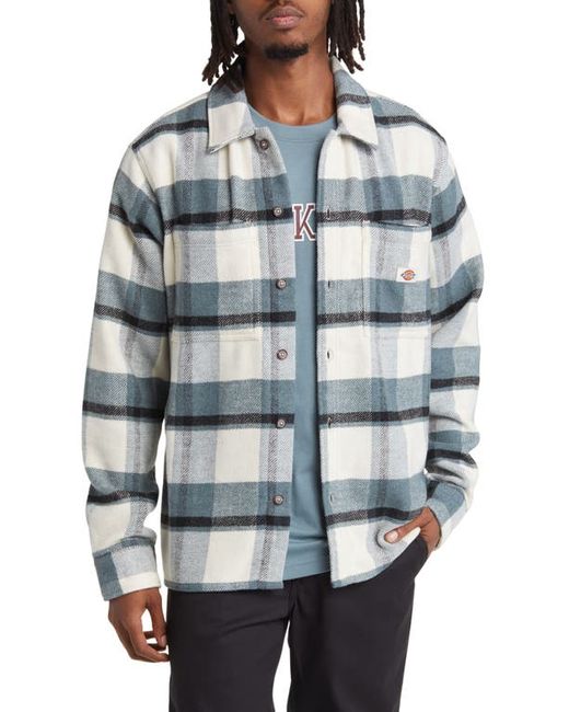 Dickies Coaling Plaid Flannel Button-Up Overshirt in at Small