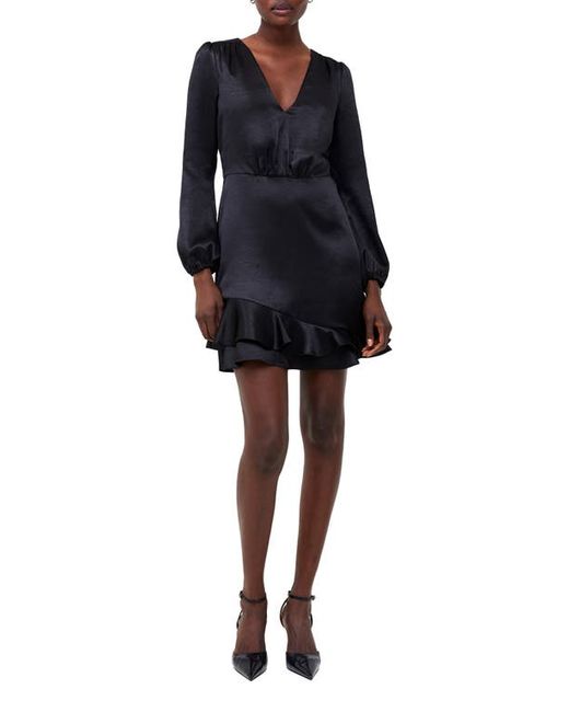 French Connection Denney Long Sleeve Satin Cocktail Dress in at