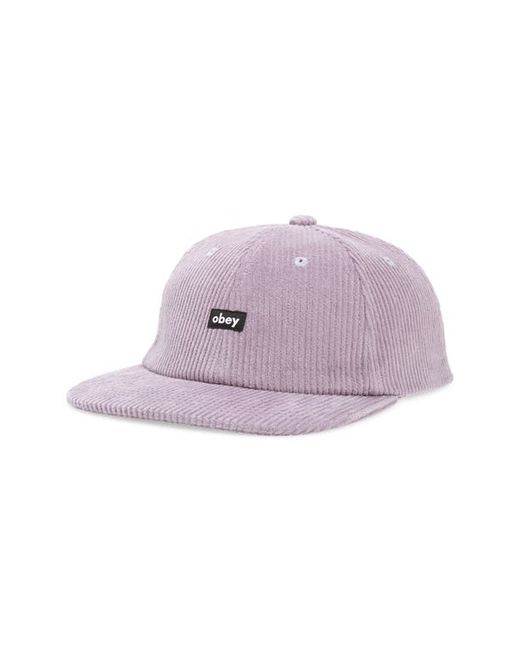 Obey Label Corduroy Baseball Cap in at