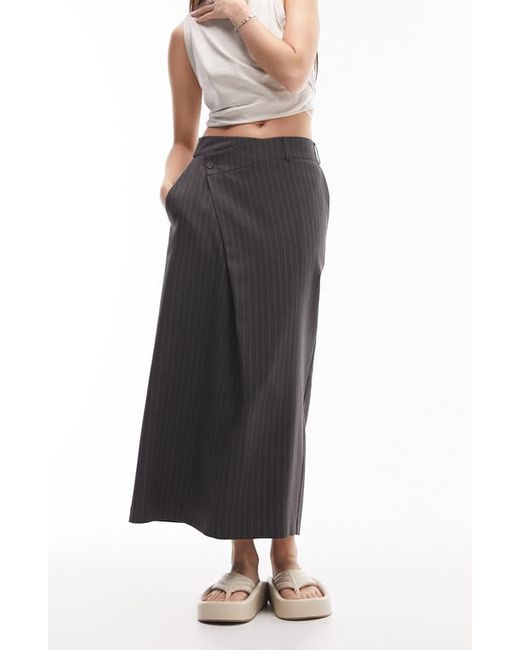 TopShop Tailored Pinstripe Maxi Skirt in at 2 Us