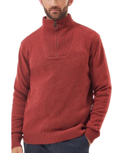 Barbour Nelson Wool Quarter Zip Sweater in at Medium