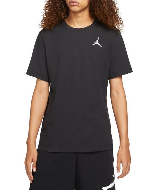 Jordan Jumpman Embroidered T-Shirt in Black at
