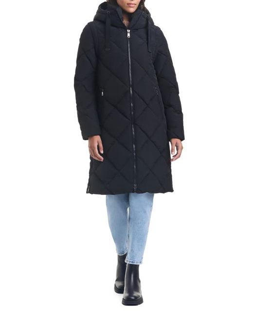 Sanctuary Longline Hooded Puffer Coat with Removable Sleeves in at