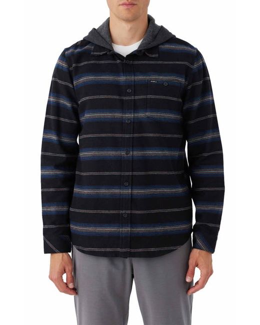 O'Neill Redmond Hooded Flannel Button-Up Shirt in at Small