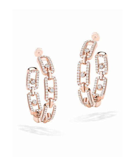 Messika Small Move Link Diamond Hoop Earrings in at
