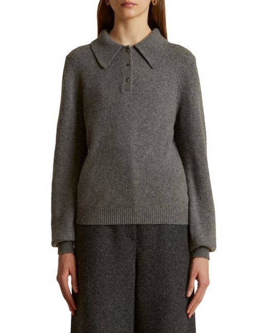 Khaite Joey Collar Cashmere Blend Sweater in at